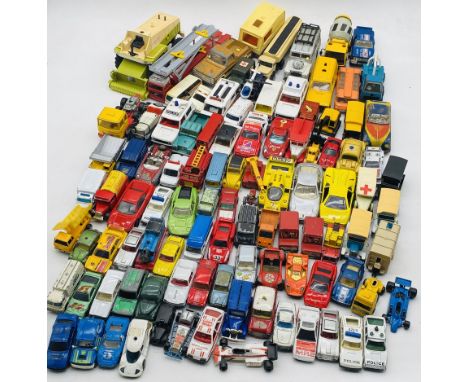 A collection of loose playworn die-cast vehicles including Corgi, Road-Master, Lone Star, Matchbox, ERTL, Husky, Lledo, Major
