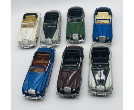 Seven unboxed Solido Rolls Royce Silver Cloud II 1961 die-cast model cars - 1:20 scale