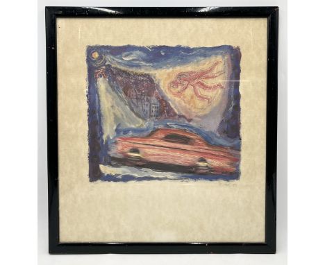 A Sue Morris limited edition lithograph numbered 96/100 - this artwork was used on for the cover of the It's Immaterial singl