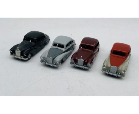 Four unboxed vintage Quiralu (France) Rolls Royce Silver Cloud die-cast cars
