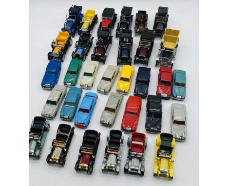 A collection of plastic models of Rolls Royce cars including Airfix, Gowland & Gowland, EKO (Spain), Merit, Magic Cars, USSR,