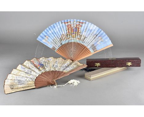 Two modern hand made Livery fans for 'The Worshipful Company of Fan Makers',  comprising 'The Livery Fan' First Edition 1997,