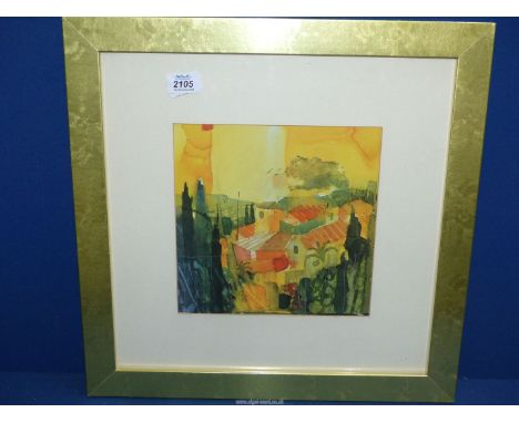 A framed and mounted Print by Karl Heinz Gross 'Holiday Magic II', 18 3/4" x 18 3/4".