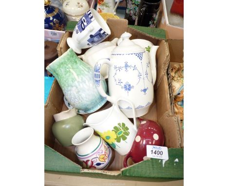 A small quantity of china including; Furnivals 'Denmark' teapot, small Poole vase, Sylvac vase, etc.