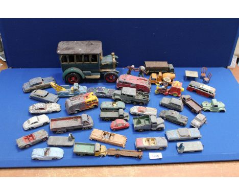 A quantity of model vehicles including 'Mr McHenry Magic Roundabout' trike by Corgi, Dinky Supertoys fire engine, Corgi Riley
