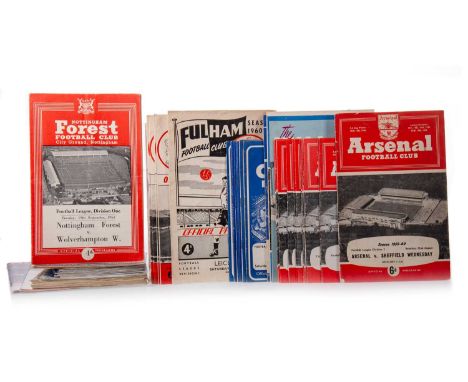 ENGLISH CLUBS, COLLECTION OF FOOTBALL PROGRAMMES, CIRCA 1959-62 including Arsenal, Chelsea, Fulham, Ipswich, Manchester Unite