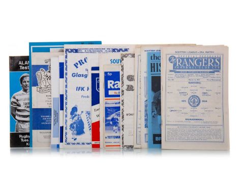 RANGERS F.C., COLLECTION OF PROGRAMMES, CIRCA 1960s ONWARDS including vs. Berwick 30th Jan 1960, Oland 22 July 1981, Celtic 7