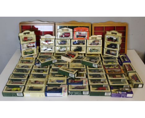 A large collection of Lledo 'Days Gone' model vintage vehicles, seventy four (74) models in total including some Corgi,Oxford