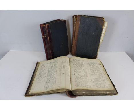 Two Victorian and later ledgers, Minutes book and another smaller ledger (Vacant) pertaining to the the business of R Walker 