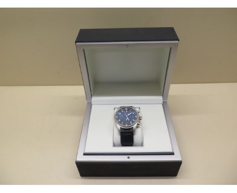 A IWC Schaffhansen pilot's chronograph gentlemen's stainless steel wristwatch, model IW377701, case number 5303390, 43mm case