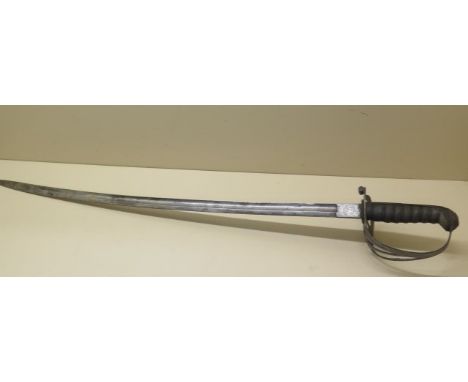 An 1827 Pattern Rifle Volunteers Victorian sword with shagreen grip, 97cm long, no scabbard but in generally good condition, 