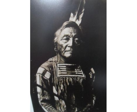 Limited edition (29/272) silver gelatin print with blind stamp of Sitting Elk - Crow after Edward S. CURTIS (1868-1952) 