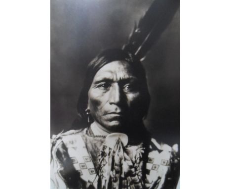 Limited edition (30/272) silver gelatin print with blind stamp of Little Hawk - Brule Sioux after Edward S. CURTIS (1868-1952