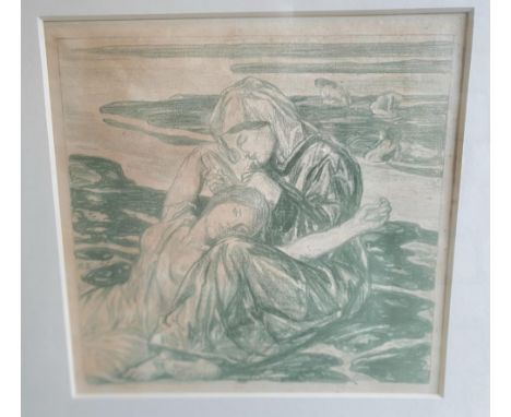 Charles Haslewood SHANNON (1863-1937) lithograph, signed in pencil, lower left corner and numbered 86, The sketch measures 32