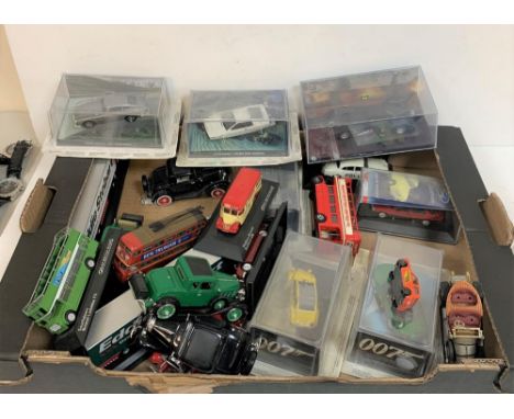 Large collection of die-cast cars etc including 007 and Corgi etc (Qty) 