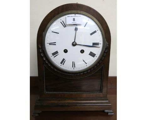 A 20th century Samuel Marte French made dome top mantle clock with roman numeral dial Condition report: "Overall dimensions o
