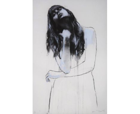 MARK DEMSTEADER (BRITISH CONTEMPORARY b.1963)  NATALIE STANDING&nbsp;  Print multiple, signed lower right and numbered (7/50)