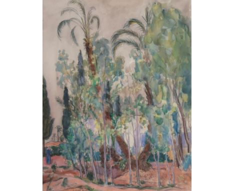 ALEXANDER GRAHAM MUNRO R.S.W&nbsp;Fez, Boujaloud Gardens, signed, watercolour,46 X 35 cm and another (2) Condition report: Av