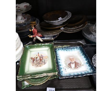 A lot comprising assorted pottery plaques depicting William Gladstone, General Hector MacDonald, Lord Roberts, a Queen Victor