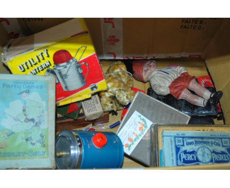 A box of various vintage toys and models etc Condition report: Available upon request