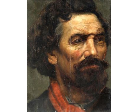 UNKNOWN&nbsp;Garabaldi, portrait head, oil on canvas, laid down, 31 x 23cm Condition report: Available upon request