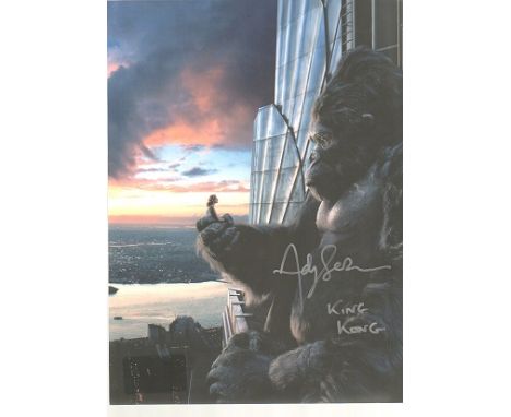 Andy Serkis signed 16 x 12 inch colour King Kong photo. English film actor, director and author. He is best known for his per