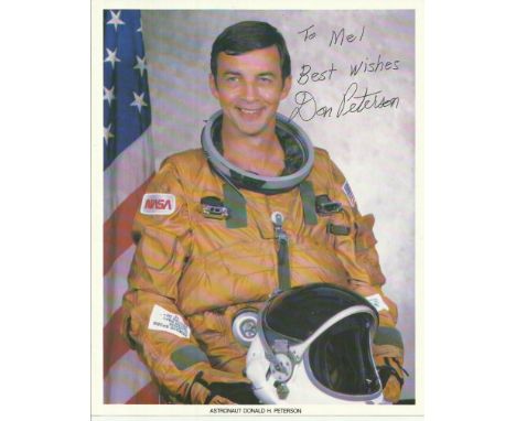 Space signed collection of photos and covers. Includes SPA385 Official NASA litho colour portrait 8x10 autographed by astrona