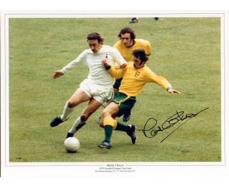 Martin Chivers signed colour 16 x 12 inch football photo. Nice image with in action 1973 League Cup Final. Whilst at Southamp