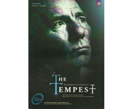 Pete Postlethwaite signed Theatre Programme A4 size for The Tempest, signed twice inside to title and photo page. Good condit