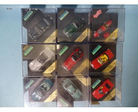Eight Vitesse 1/43 scale diecast cars and one, similar, by Quartzo, (all in plastic boxes), (9). 