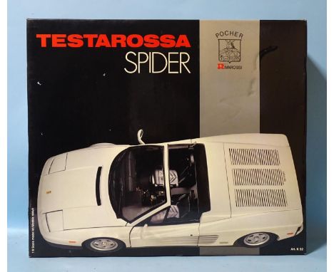 Pocher for Rivarossi, K52 1-8 scale model kit Testarossa Spider, (boxed, smaller components factory sealed). 