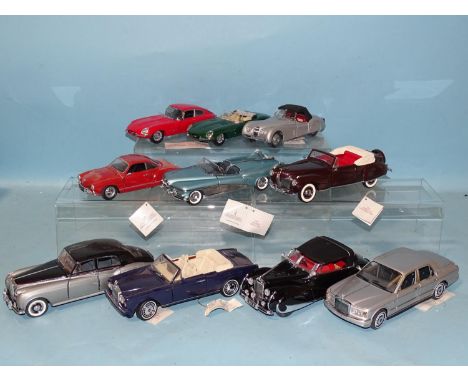 Franklin Mint, ten 1/24 scale diecast cars, mainly sports cars, (all with tags, no boxes, one tonneau missing), (10). 