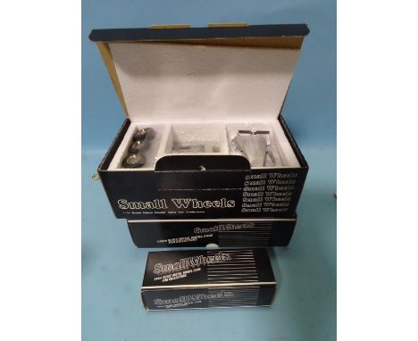 Two Western Model Car "Small Wheels" 1/24 scale white metal car kits: DS02 Jaguar XK150 DHC and DS5 Jaguar XJ13 and a 1/43 sc