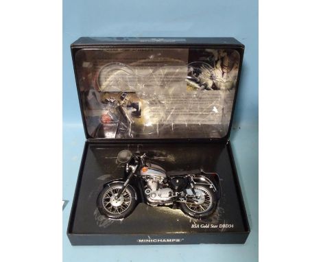 Minichamps, Classic Bike Series, 1/12 scale BSA Gold Star DBD34, (boxed with stand). 