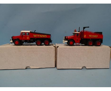 Two 1/48 scale 6x6 Scammell Contractors "Wynns", with girder trailer, (2). 