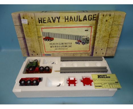 Corgi Heavy Haulage: CC12422 1:50 scale Volvo FH Globetrotter with Bogie and Beam Load "John Somerscales Ltd", (boxed). 