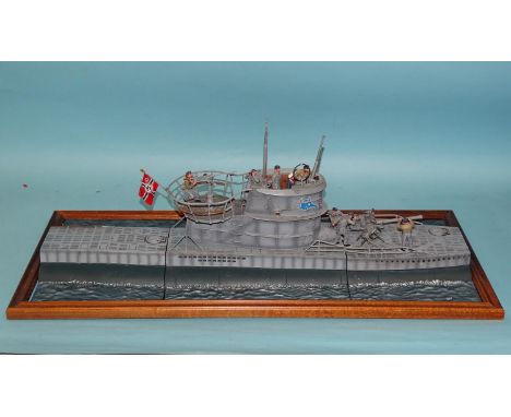 The Collectors Showcase, a 1/30 scale U-96 Type VII U-Boat with figures, all boxed, 71cm long. 