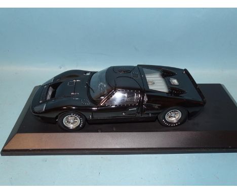 Exoto Racing Legends, 1/18 scale Ford GT 40 MkII, (black, no tag, in plastic display case, no box).