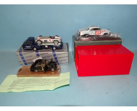 Conrad, 103401LE Mercedes-Benz racing car transporter with car, BBR Promotion/Styling Models Lincoln Capri V8, (both boxed) a