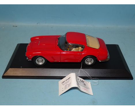 CMC Models, 1/18 scale Ferrari 250 GT Berlinetta Passo Corto (8WB), (with tag no.11692, plastic display case, no box). 