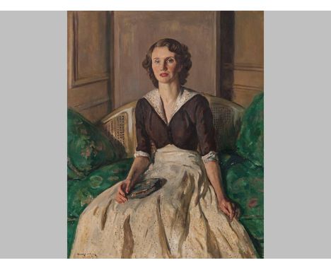 LEONARD JOHN FULLER (1891 - 1973), PORTRAIT OF A LADY, oil on canvas, signed, 126 by 100cm.
