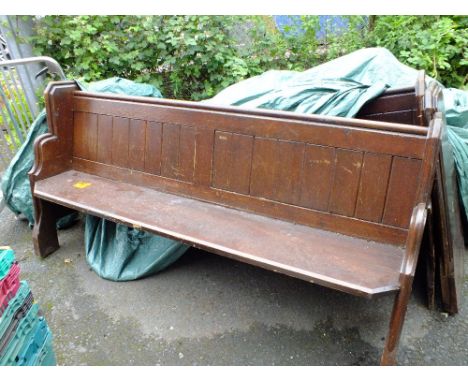 THREE VINTAGE PEWS A/F