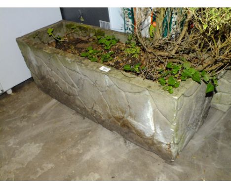 A LARGE RECTANGULAR GARDEN PLANTER