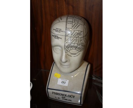 A MODERN CERAMIC PHRENOLOGY HEAD 