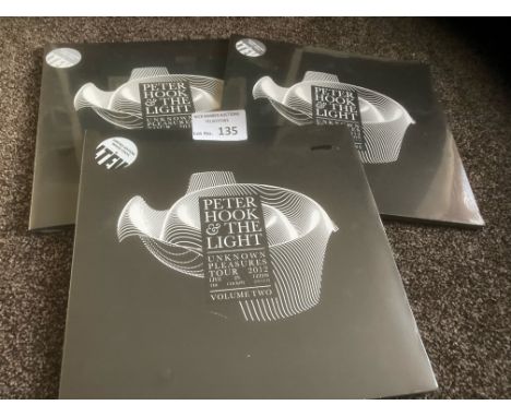 Records :  PETER HOOK AND THE LIGHT - 3 180gram albums - Unknown Pleasures Tour 2012 - Leeds vol 1-2-3 - all fine cond &amp; 
