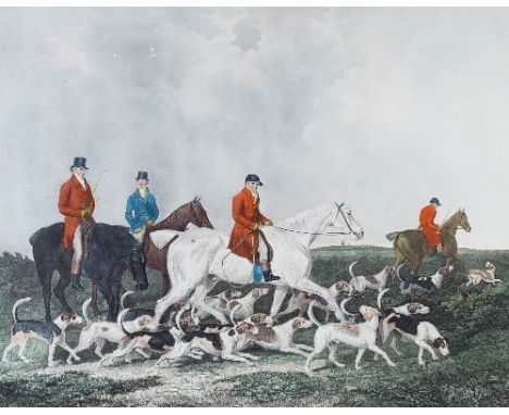 R Woodman after J Barenger/The Earl of Derby's Stag Hounds/coloured engraving, 53cm x 62cm/Lewis & Nichols after P Reinagle/O