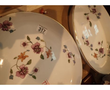 Two large Royal Worcester Astley pattern dishes 
