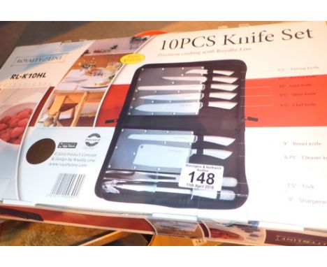 Rotary Line boxed ten piece knife set ( cost £100 new )