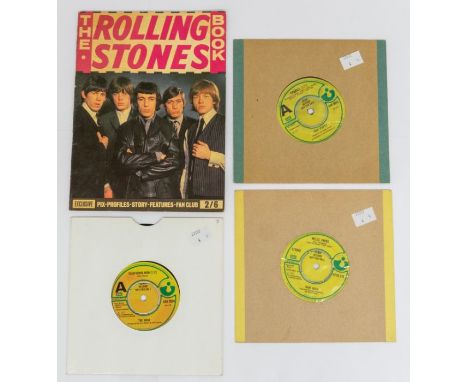 Collection of 4 items including 3 x Promotional 45 / 7 inch records and an early Rolling Stones Book.1. The Move California M