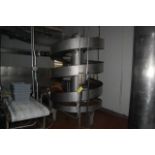 Spiral Conveyor, 16 in. Wide Belt, 22 in. Between Spires/Approx. 9 ft. Height, RIGGING FEE: $1408